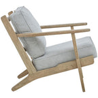 Grey Linen Oak Frame Armchair | Harry
