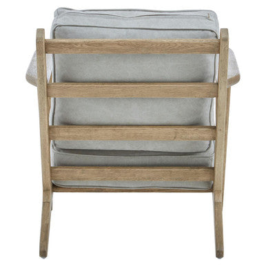 Grey Linen Oak Frame Armchair | Harry
