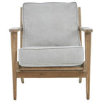 Grey Linen Oak Frame Armchair | Harry
