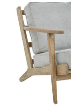Grey Linen Oak Frame Armchair | Harry