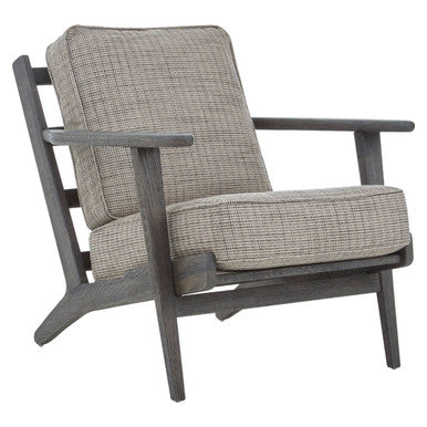 Tweed Armchair with Black Oak Wood Frame | Hector
