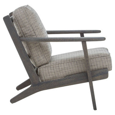 Tweed Armchair with Black Oak Wood Frame | Hector