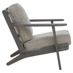 Tweed Armchair with Black Oak Wood Frame | Hector