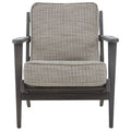 Tweed Armchair with Black Oak Wood Frame | Hector