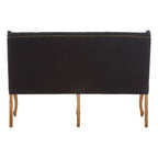 2 Seater Black Bench Sofa | Harrison