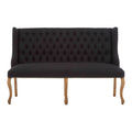 2 Seater Black Bench Sofa | Harrison