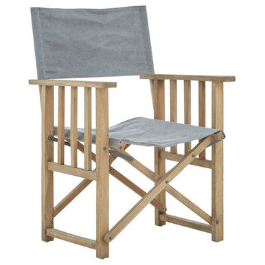 Grey Linen Directors Chair | Hugh