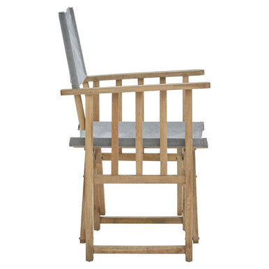 Grey Linen Directors Chair | Hugh