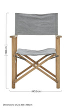 Grey Linen Directors Chair | Hugh