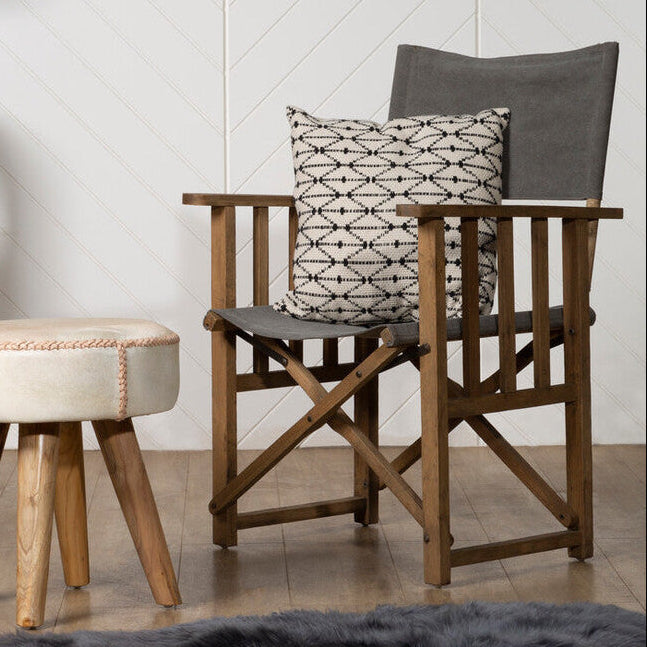 Grey Linen Directors Chair | Hugh