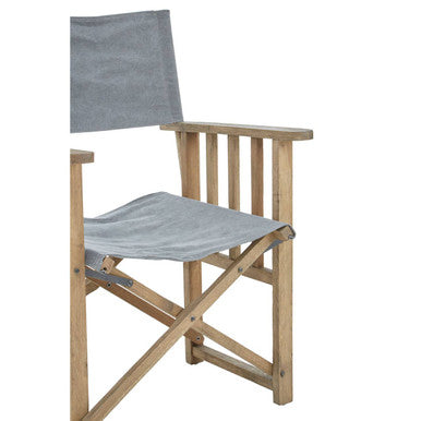 Grey Linen Directors Chair | Hugh