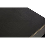 Black Oak Veneer 1-Drawer Coffee Table with Gold Finish Trim and Lower Storage Shelf | Diamond