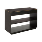 Brown Oak Veneer Wooden Console Table with Storage Space | Diamond