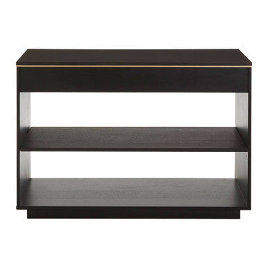 Brown Oak Veneer Wooden Console Table with Storage Space | Diamond