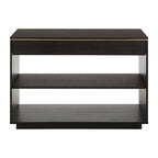 Brown Oak Veneer Wooden Console Table with Storage Space | Diamond