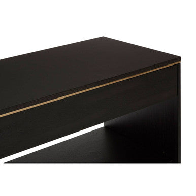 Brown Oak Veneer Wooden Console Table with Storage Space | Diamond