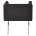 Black Dining Chair with Silver Legs | Piermount