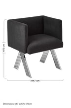 Black Dining Chair with Silver Legs | Piermount