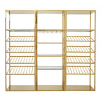 Gold Bar Shelf Unit with Glass Rack | Piermount