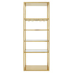 Gold Bar Shelf Unit with Glass Rack | Piermount