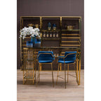 Gold Bar Shelf Unit with Glass Rack | Piermount