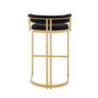 Black Velvet and Gold Bar Stool | Piermount