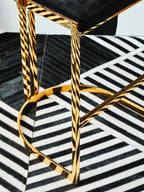 Black Velvet and Gold Bar Stool | Piermount