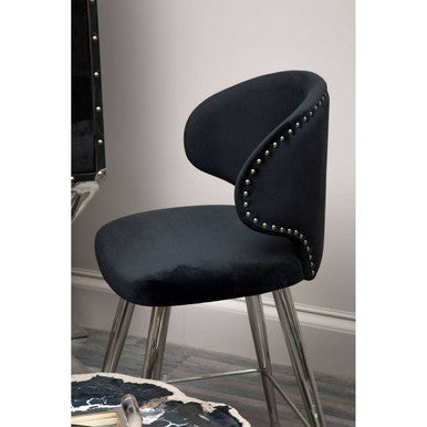 Black Velvet Bar Stool | Piermount