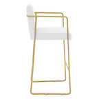 Mink Velvet and Gold Bar Stool | Piermount