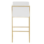 Mink Velvet and Gold Bar Stool | Piermount