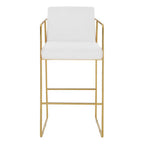 Mink Velvet and Gold Bar Stool | Piermount
