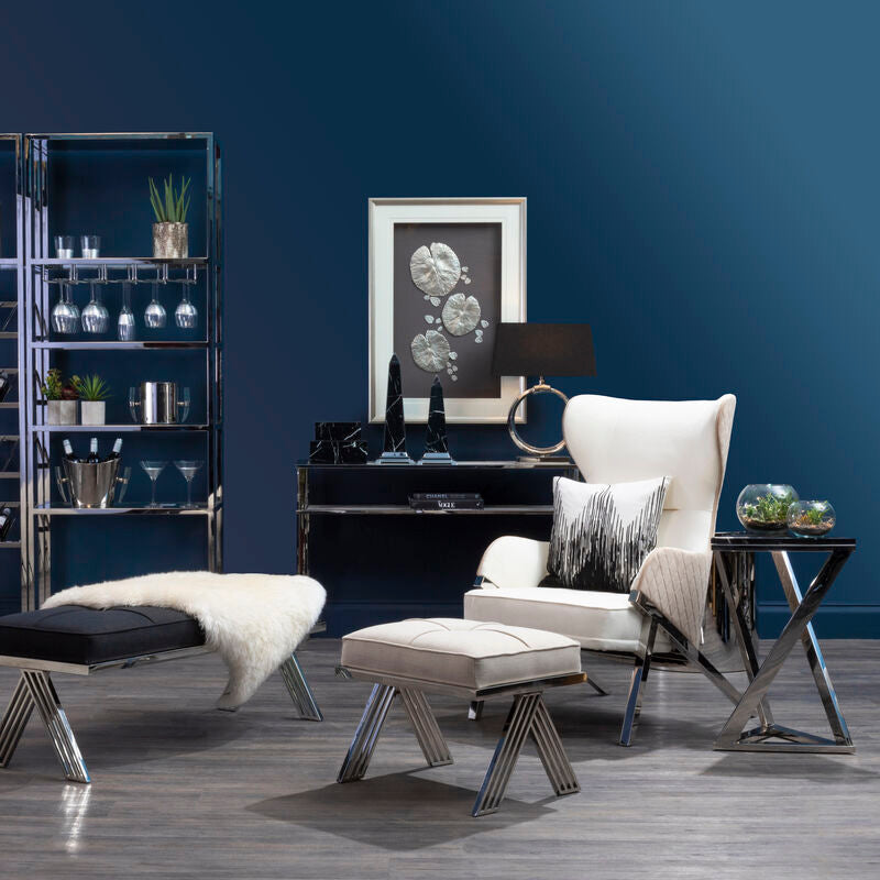 Piermount Ivory Wingback Chair