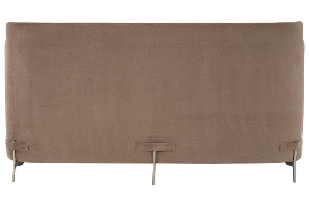 White and Mink 2 Seater Sofa with Metal Base | Piermount