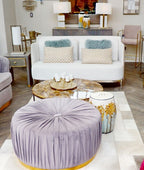 White and Mink 2 Seater Sofa with Metal Base | Piermount