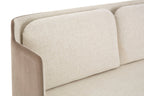 White and Mink 2 Seater Sofa with Metal Base | Piermount
