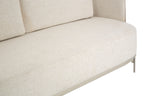 White and Mink 2 Seater Sofa with Metal Base | Piermount