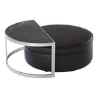 Black Stool and Coffee Table Set with Nesting Design | Piermount