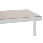 Frosted Glass Console Table with Gold and Silver Finish Frame | Demas