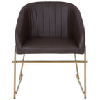 Brown Faux Leather Dining Chair | Delta