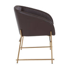 Brown Faux Leather Dining Chair | Delta