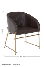 Brown Faux Leather Dining Chair | Delta