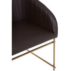 Brown Faux Leather Dining Chair | Delta