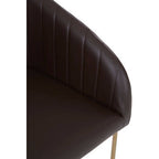 Brown Faux Leather Dining Chair | Delta