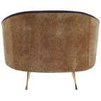 Black Velvet and Leopard Print Cocoon Chair | Manhattan