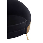 Black Velvet and Leopard Print Cocoon Chair | Manhattan