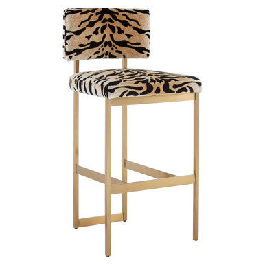 Tiger Print Bar Stool | Manhattan