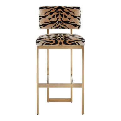 Tiger Print Bar Stool | Manhattan