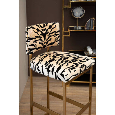 Tiger Print Bar Stool | Manhattan