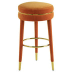 Orange Velvet Bar Stool | Manhattan