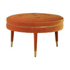 Orange Velvet Footstool | Manhattan